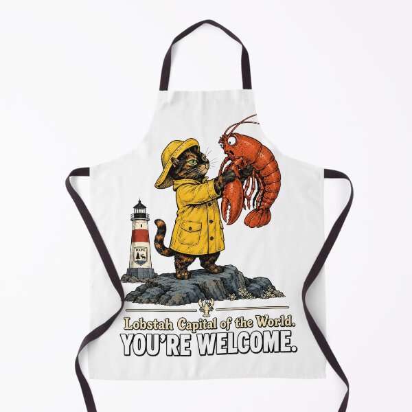 Item preview, Maine — Tortoiseshell Cat Giant Lobster Fisherman Humor Gift designed and sold by Martin's_Design.