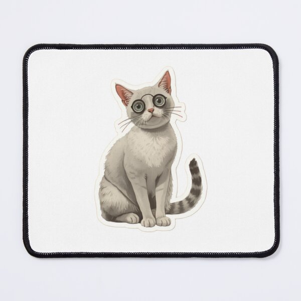 Item preview, Cute Vintage Cat with Glasses Funny Aesthetic Sticker designed and sold by Doka  Images.
