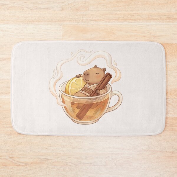 Item preview, Kawaii Capybara Cinnamon Tea Food Trend designed and sold by MythicCotton.