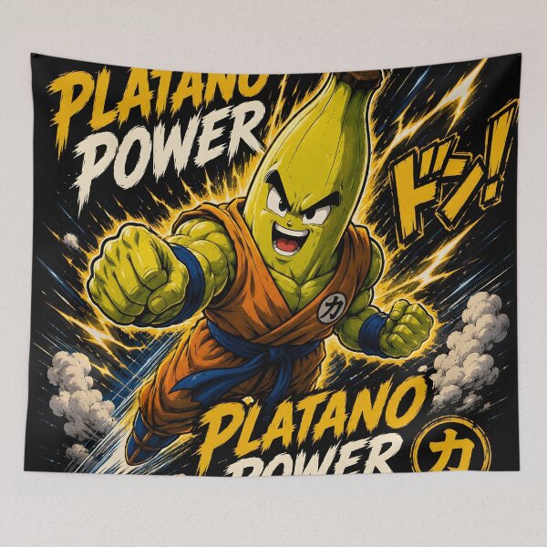 Item preview, Plátano Power Flying Anime Hero designed and sold by Dominicanada.