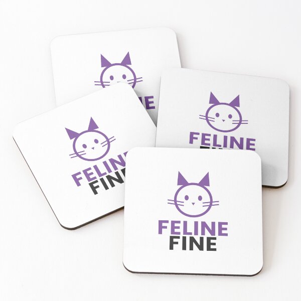 Item preview, Feline Fine Funny Cat Lover Tee designed and sold by 7Four1 Designs.