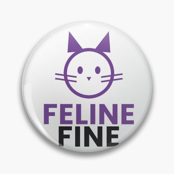 Item preview, Feline Fine Funny Cat Lover Tee designed and sold by 7Four1 Designs.