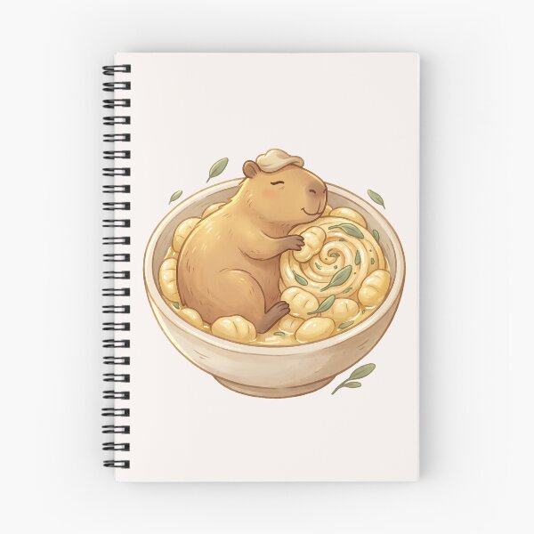 Item preview, Kawaii Capybara Gnocchi Pasta Food Trend designed and sold by MythicCotton.