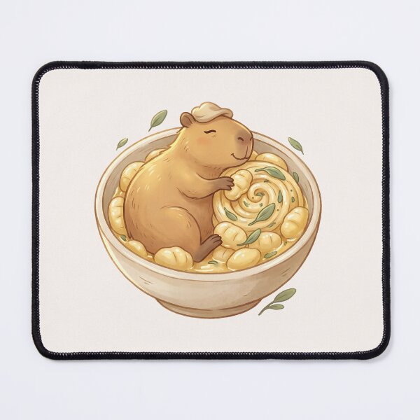 Item preview, Kawaii Capybara Gnocchi Pasta Food Trend designed and sold by MythicCotton.