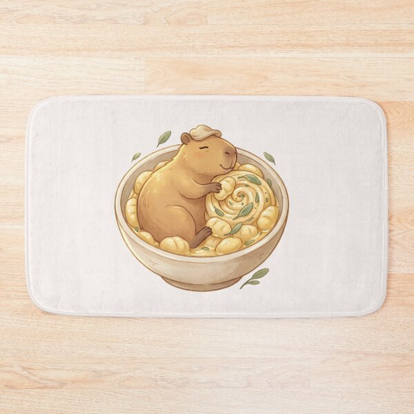 Item preview, Kawaii Capybara Gnocchi Pasta Food Trend designed and sold by MythicCotton.