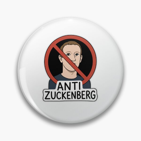 Artikelvorschau, Anti-Zuckenberg-Kein-Symbol-Cartoon-Porträt entworfen und verkauft von Owcomm.