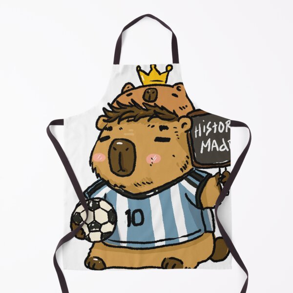 Item preview, History Made Capybara Messi Sticker | Argentina World Cup Record Breaker | Awkward Animal Hat Club designed and sold by chupichapa.