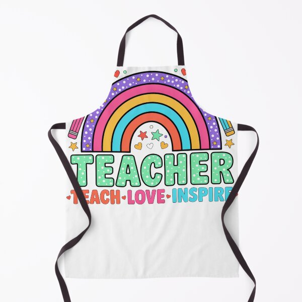 Item preview, Teacher Teach Love Inspire Rainbow Retro T-Shirt designed and sold by Color World.