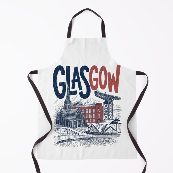 Item preview, Glasgow Cityscape Art | Cathedral & Finnieston Crane | Wall Art designed and sold by Amber Sky Creations.