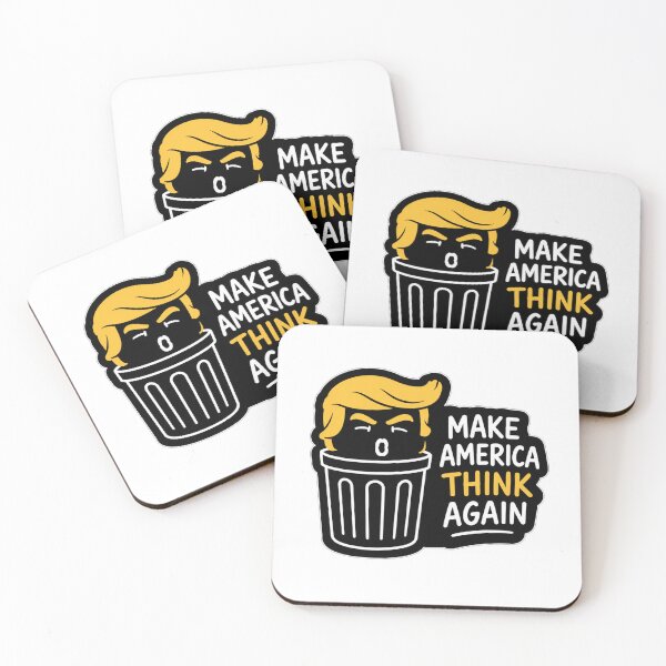 Item preview, Make America Think Again Trash Can Political Humor Tee designed and sold by Owcomm.