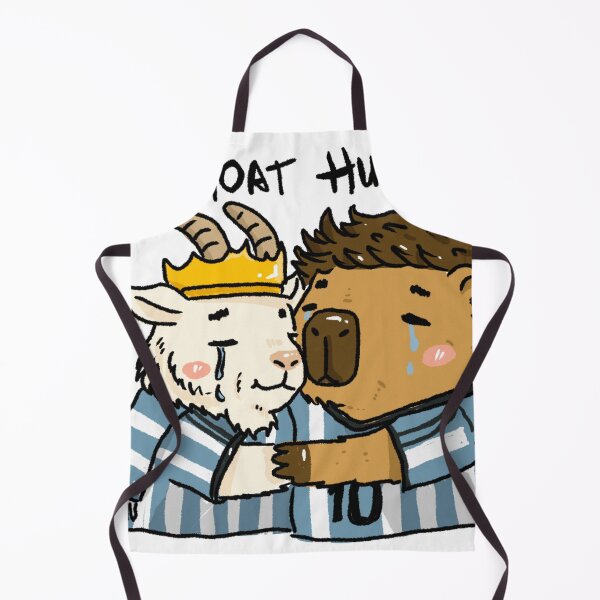 Item preview, GOAT Hug Capybara Sticker | Argentina Football | Cute Messi Tribute | Awkward Animal Hat Club designed and sold by chupichapa.