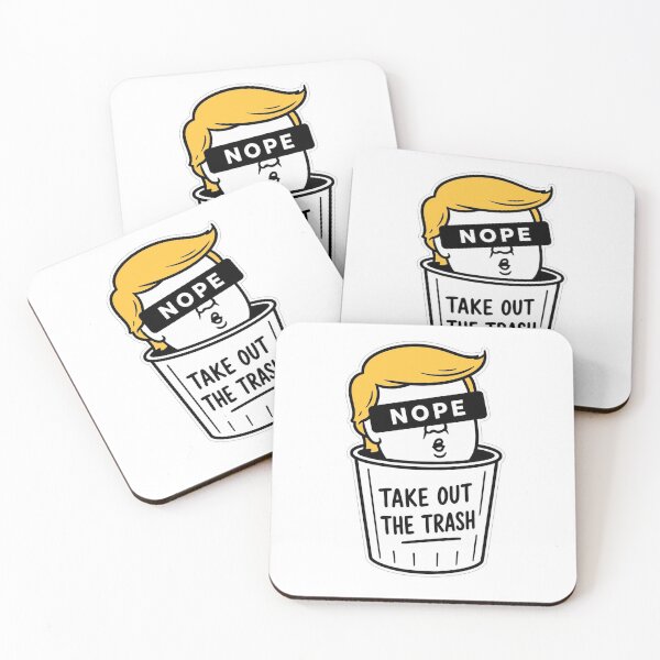 Item preview, Take Out The Trash Nope Funny Political Trash Can Illustration designed and sold by Owcomm.