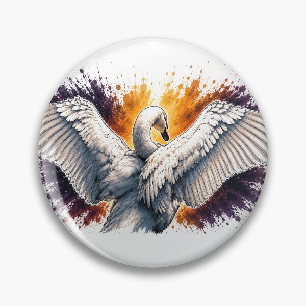 Item preview, Majestic Swan Splash – Elegance in Colors and Freedom designed and sold by Peter Kaul.