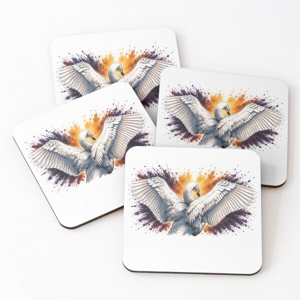 Item preview, Majestic Swan Splash – Elegance in Colors and Freedom designed and sold by Peter Kaul.