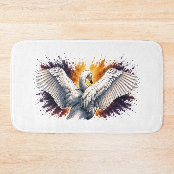 Item preview, Majestic Swan Splash – Elegance in Colors and Freedom designed and sold by Peter Kaul.