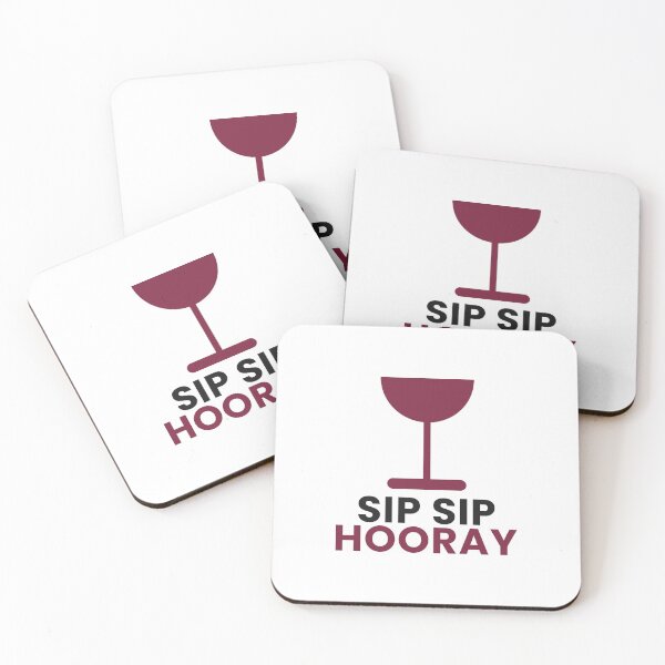 Item preview, Sip Sip Hooray Funny Wine Lover Tee designed and sold by 7Four1 Designs.