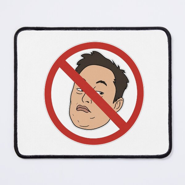 Item preview, No Elon Anti Elon Musk Cartoon Protest Graphic designed and sold by Owcomm.
