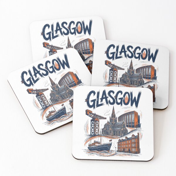 Item preview, Glasgow Skyline Art | Finnieston Crane & River Clyde | Wall Art designed and sold by Amber Sky Creations.