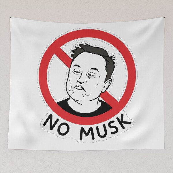 Item preview, No Musk Anti Elon Musk Protest Graphic Tee designed and sold by Owcomm.