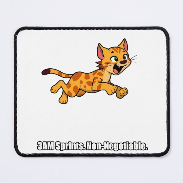 Item preview, Bengal Cat Sticker - 3AM Sprints Non-Negotiable - Funny Cat designed and sold by pawdrops.