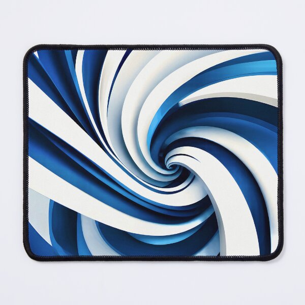 Item preview, Abstract Blue and White Spiral designed and sold by Vicky Brago-Mitchell®.