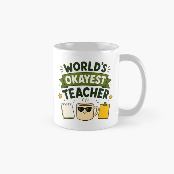 Item preview, World’s Okayest Teacher Funny Teacher Appreciation Gift designed and sold by INVITOARTE.
