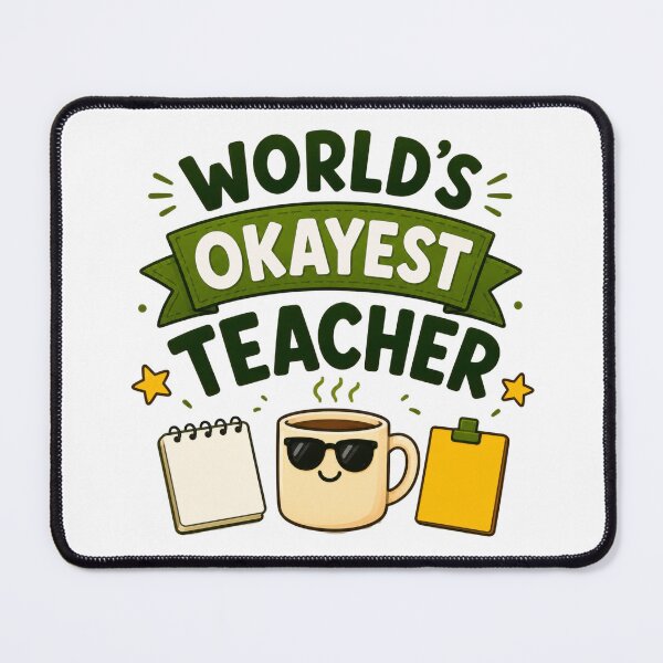 Item preview, World’s Okayest Teacher Funny Teacher Appreciation Gift designed and sold by INVITOARTE.