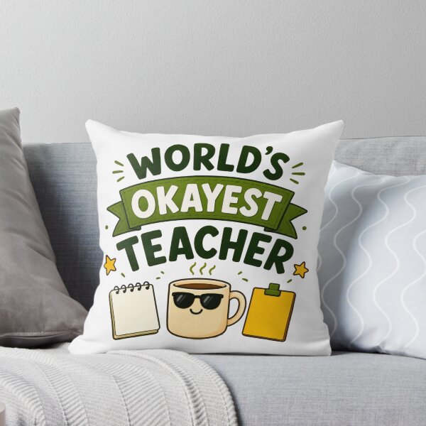 Item preview, World’s Okayest Teacher Funny Teacher Appreciation Gift designed and sold by INVITOARTE.
