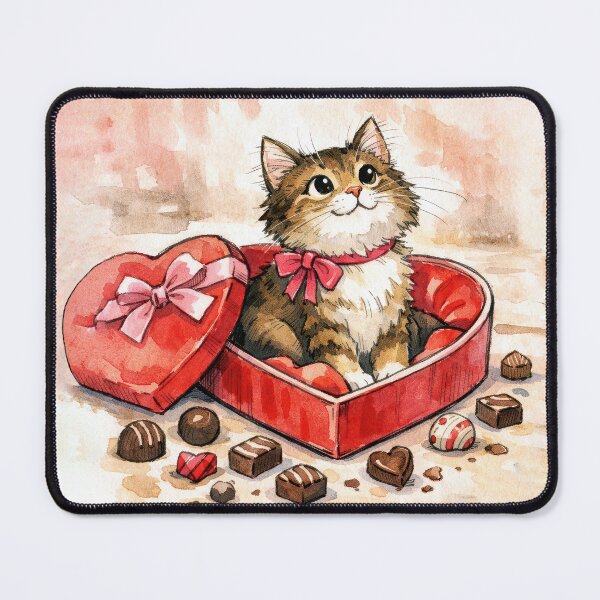 Item preview, Cat Sitting in a Box of Chocolates designed and sold by Maria Dryfhout.
