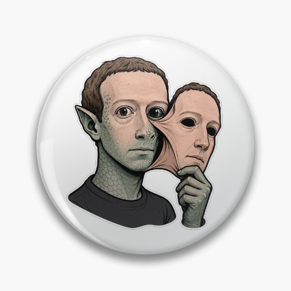 Item preview, Mark Zuckerberg Reptilian Mask Reveal designed and sold by Owcomm.