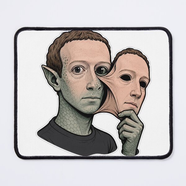 Item preview, Mark Zuckerberg Reptilian Mask Reveal designed and sold by Owcomm.