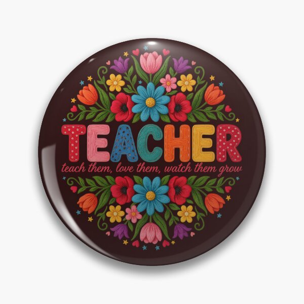 Item preview, ​Teacher Love Them Watch Them Grow Floral T-Shirt designed and sold by Color World.
