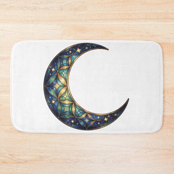Item preview, Stained Glass Moon Sticker | Celestial Moon Art designed and sold by AillustriaAK.