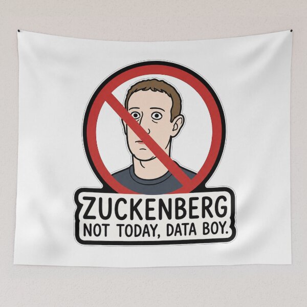 Item preview, Zuckenberg Not Today Data Boy Funny Privacy Meme Sticker designed and sold by Owcomm.