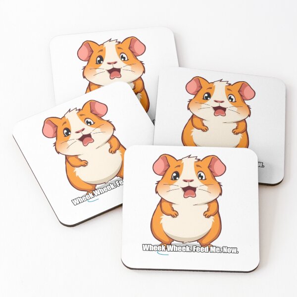 Item preview, Guinea Pig Sticker - Wheek Wheek Feed Me Now - Funny Gift designed and sold by pawdrops.