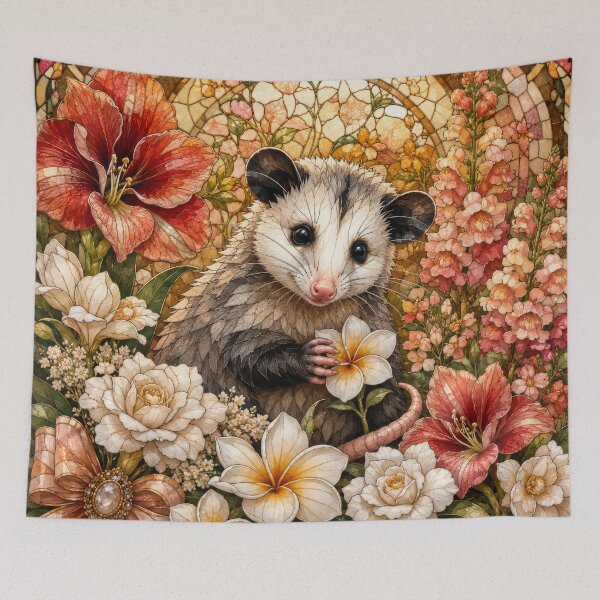 Item preview, Opossum in Amaryllis Flower  designed and sold by scicilysimonee.