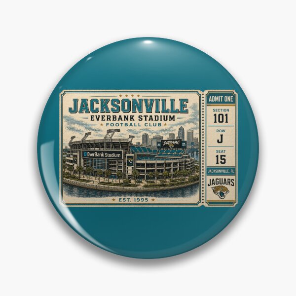 Item preview, Jacksonville Jaguars EverBank Stadium Vintage Ticket, Retro Stadium Art Print designed and sold by GhostDawgs.