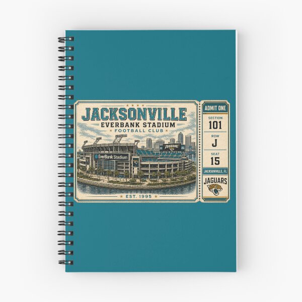 Item preview, Jacksonville Jaguars EverBank Stadium Vintage Ticket, Retro Stadium Art Print designed and sold by GhostDawgs.