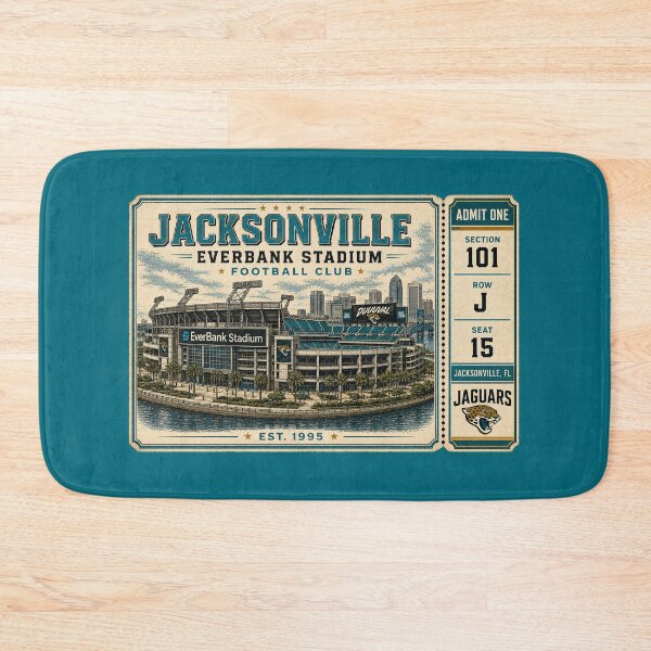 Item preview, Jacksonville Jaguars EverBank Stadium Vintage Ticket, Retro Stadium Art Print designed and sold by GhostDawgs.