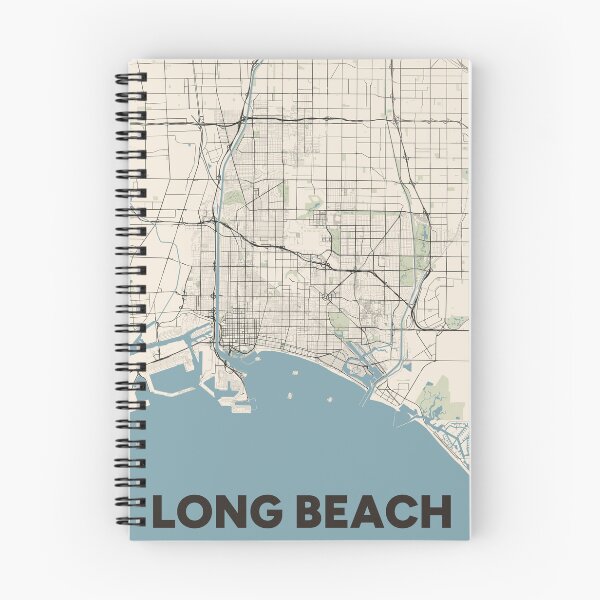 Item preview, Long Beach Map designed and sold by MapsNerd.