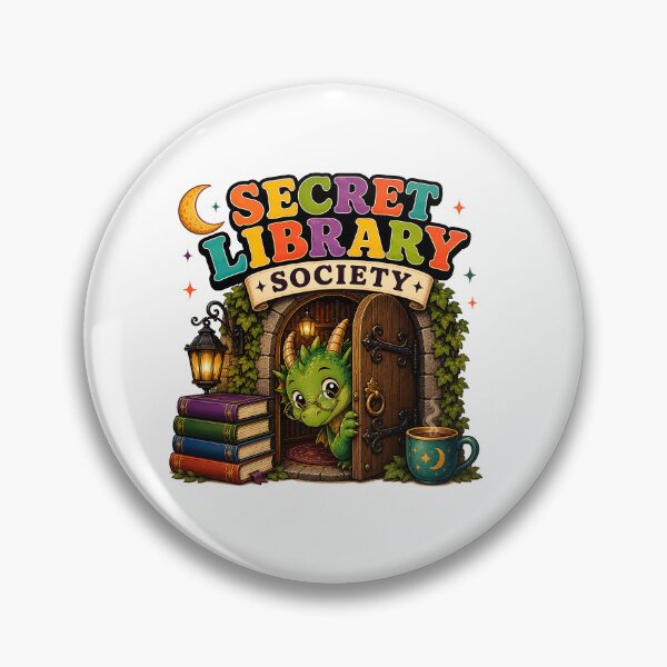 Item preview, Secret Library Society – Cute Dragon Reader Club Fantasy Book Lover Design designed and sold by Digital Culture Studio.