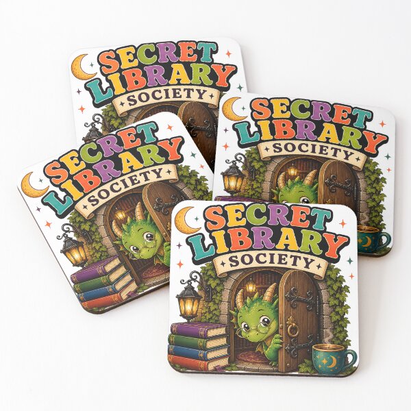 Item preview, Secret Library Society – Cute Dragon Reader Club Fantasy Book Lover Design designed and sold by Digital Culture Studio.