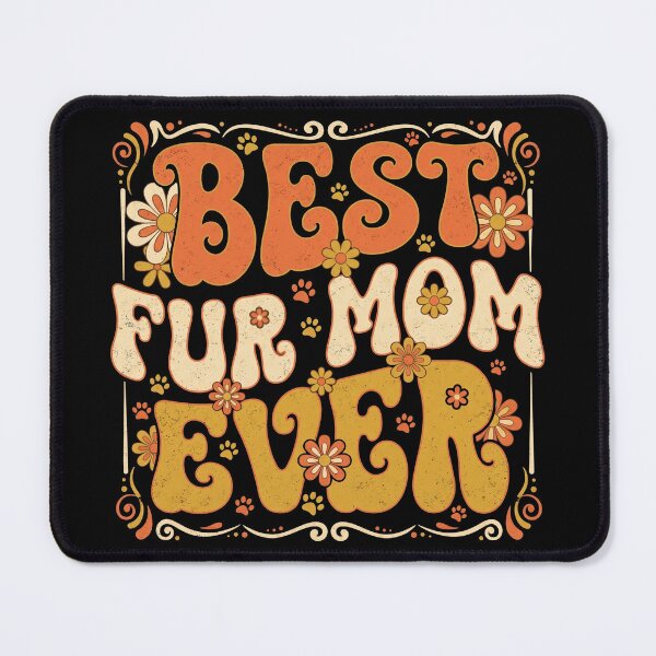 Item preview, Groovy Best Fur Mom Ever Retro Shirt designed and sold by TeNovaStudio.