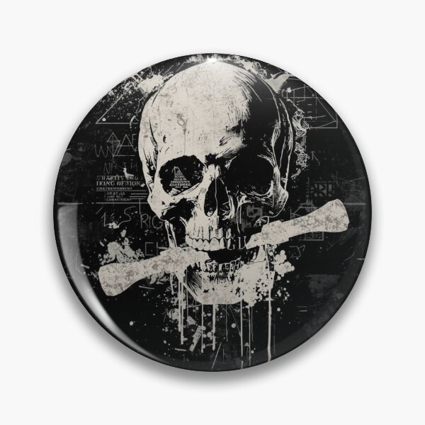 Item preview, Industrial Cyberpunk Skull Trash Polka Distressed Art designed and sold by ERODED SELF.