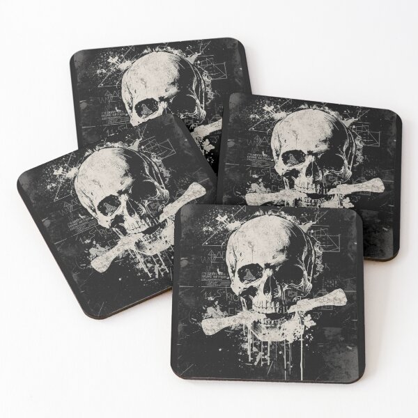 Item preview, Industrial Cyberpunk Skull Trash Polka Distressed Art designed and sold by ERODED SELF.