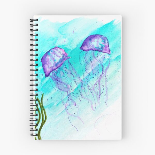 Item preview, Pair of Purple Watercolor Jellyfish designed and sold by RubyNick.
