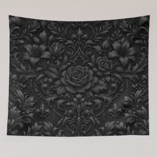 Item preview, Dark Gothic Rose Damask Pattern designed and sold by Owcomm.