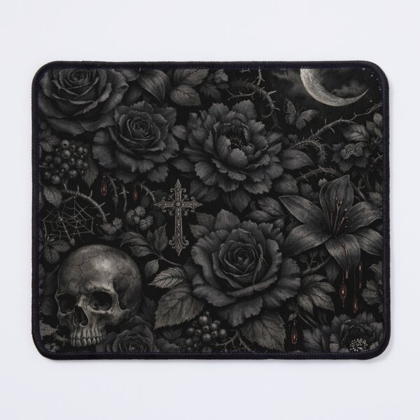 Item preview, Gothic Midnight Garden Floral Skull designed and sold by Owcomm.