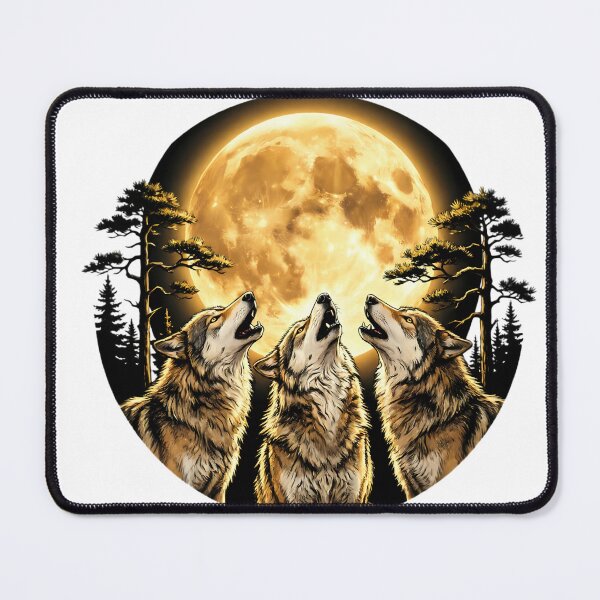 Item preview, Wolves Moon Howl - Golden Forest Wildlife Circle T-Shirt designed and sold by SupernovaNote.