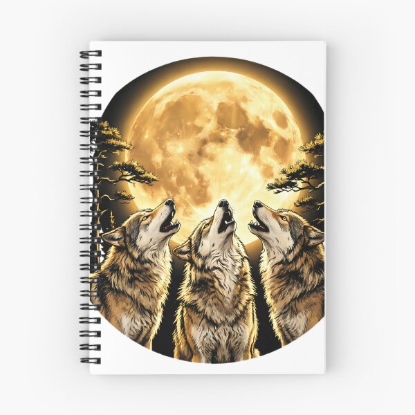 Item preview, Wolves Moon Howl - Golden Forest Wildlife Circle T-Shirt designed and sold by SupernovaNote.